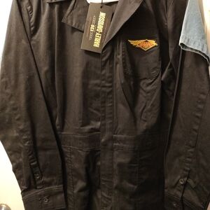 Harley-Davidson, Black Jumpsuit XL with Logo Patch